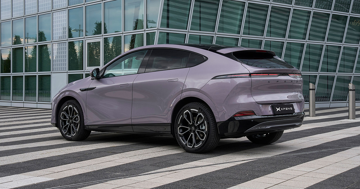 Rear angle of the new XPENG G6